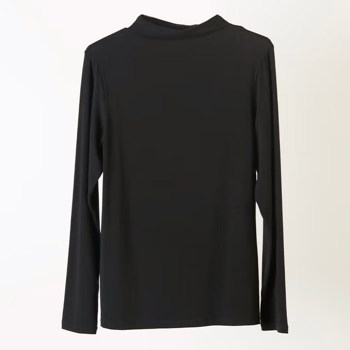 【家居】女士 羊毛混打底衣 高領 BK