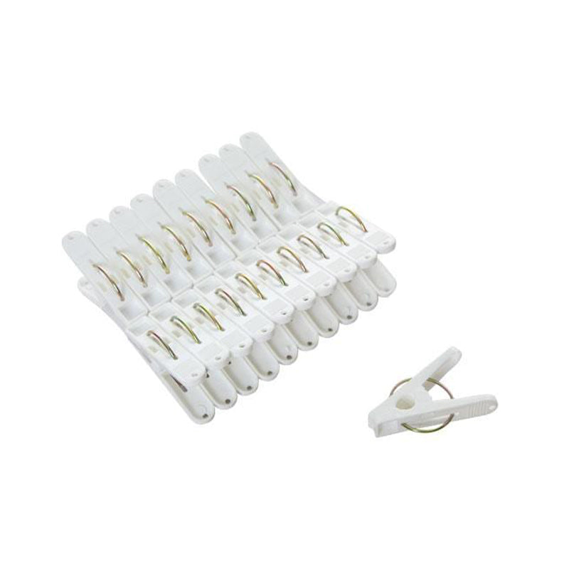 【家居】純白塑膠晾衣夾20件套SP-1104NW