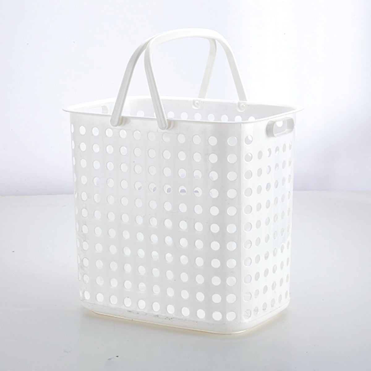 【家居】白色提手洗衣籃