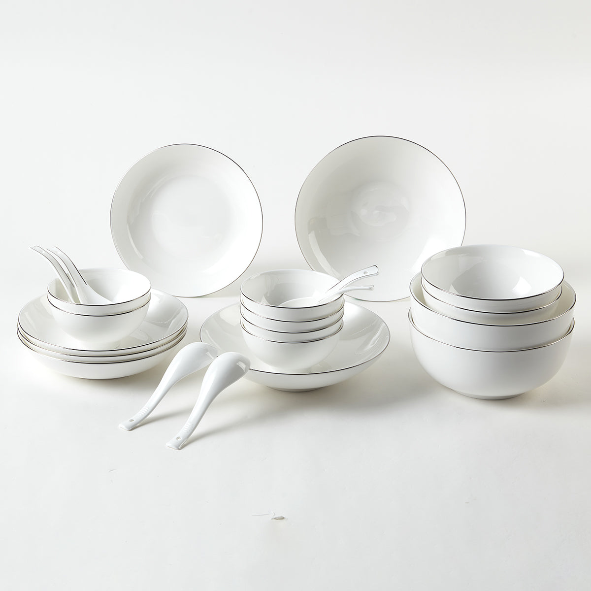 【家居】餐具 可微波銀邊II