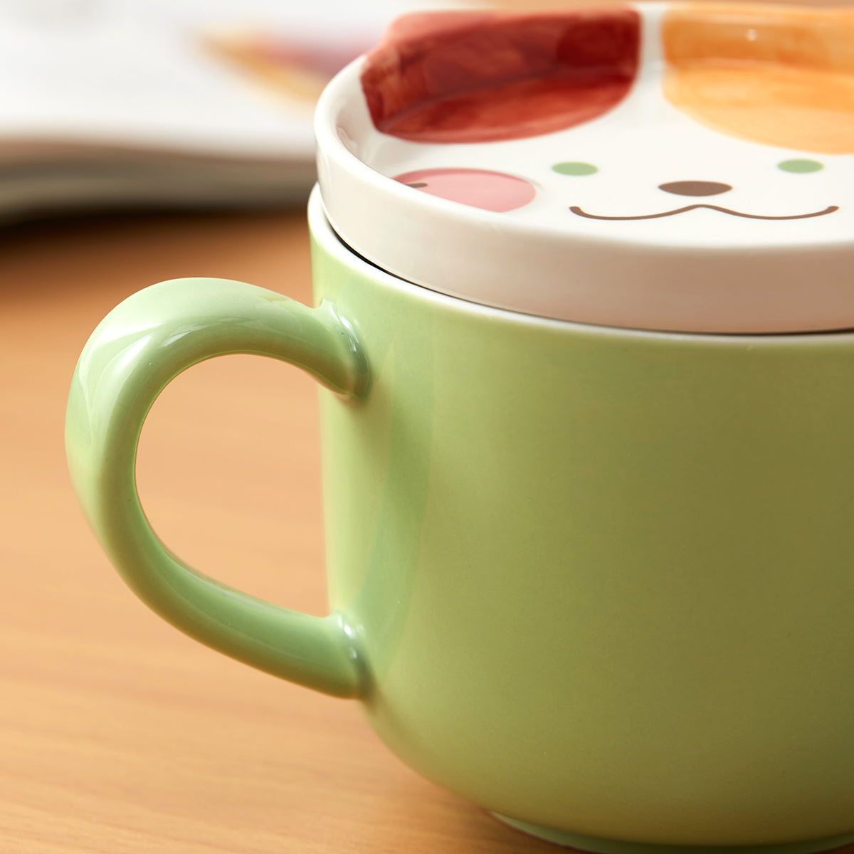 【家居】動物花型馬克杯 貓 400ml