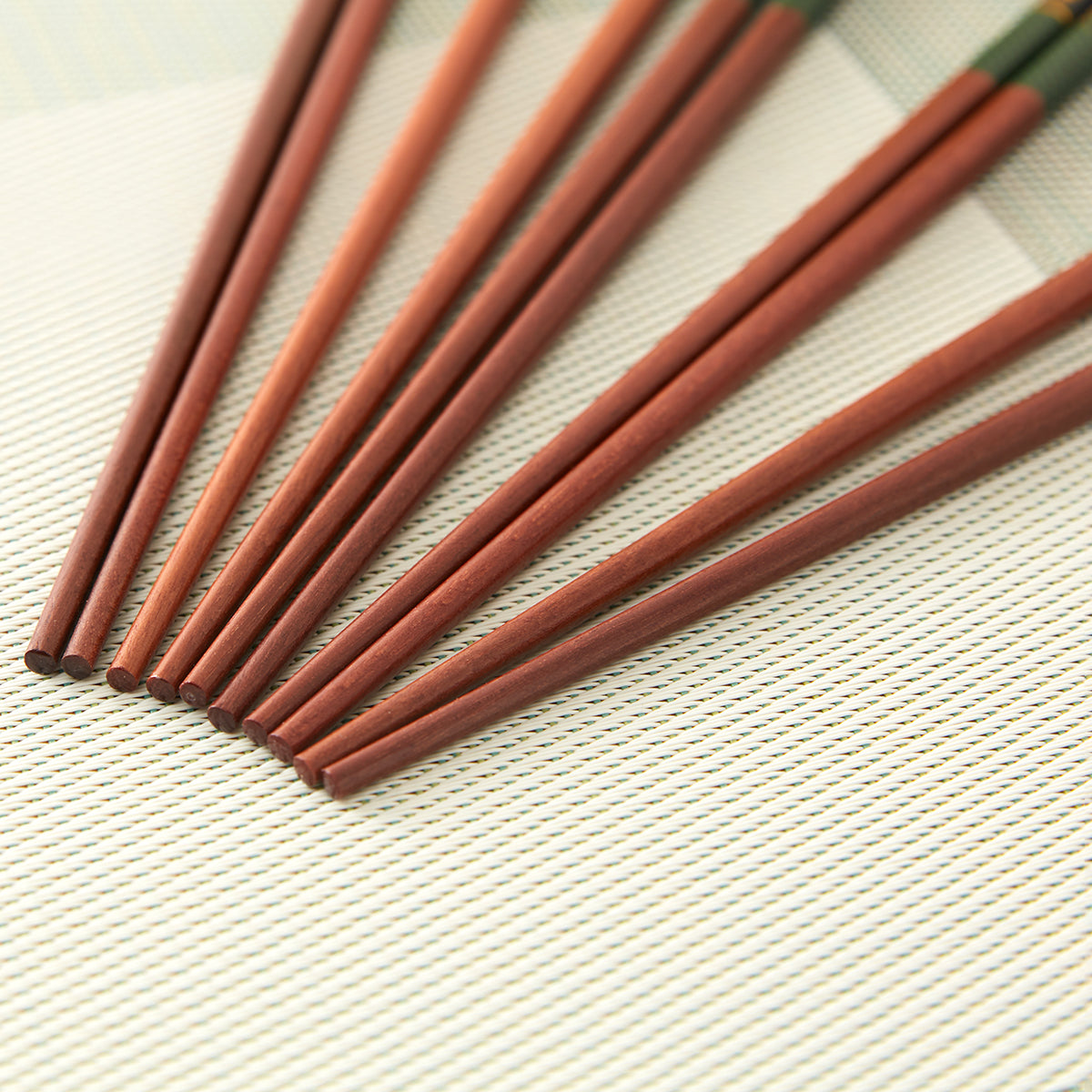 【家居】紅檀木筷5雙組