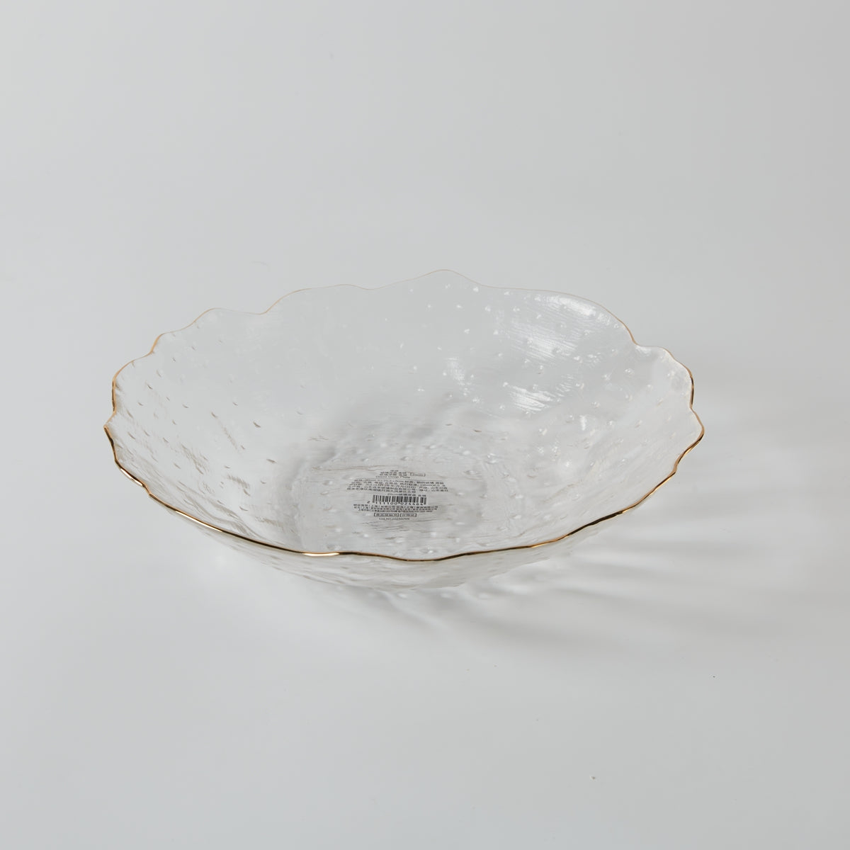 【家居】25cm玻璃深碟 金線