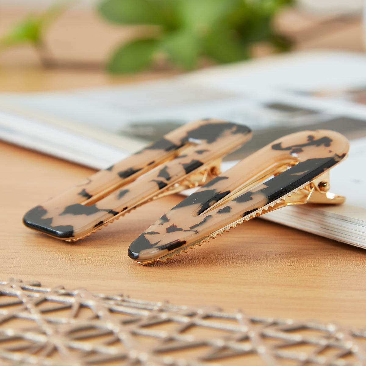 【家居】潑墨紋碎髮劉海夾 2P