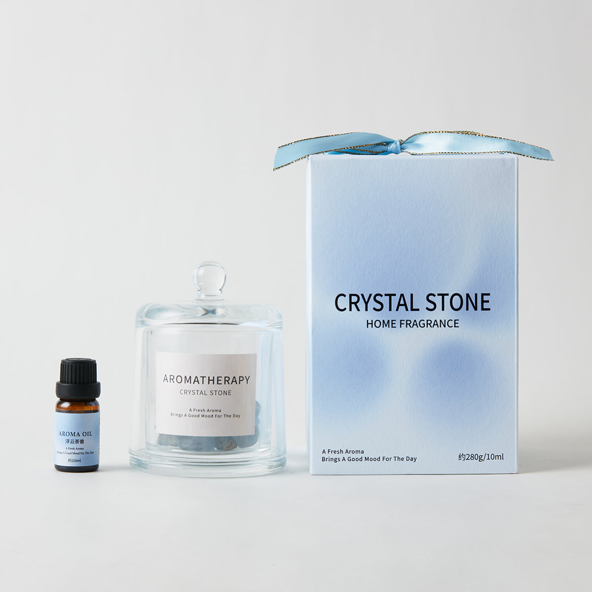 【家居】擴香水晶石 淺青