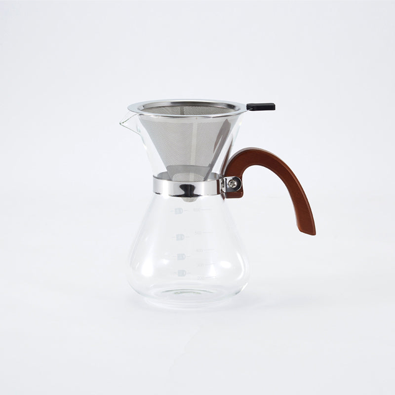 【家居】耐熱玻璃帶柄咖啡壺