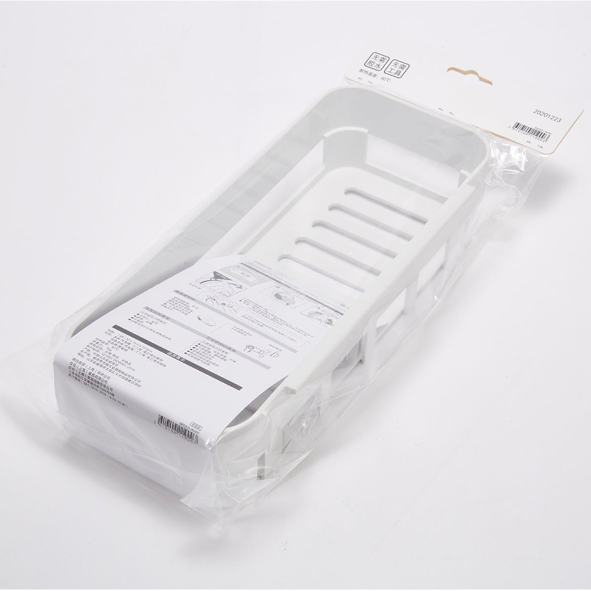 【家居】無痕強力吸盤單層雙杠置物架SBS300-WH60