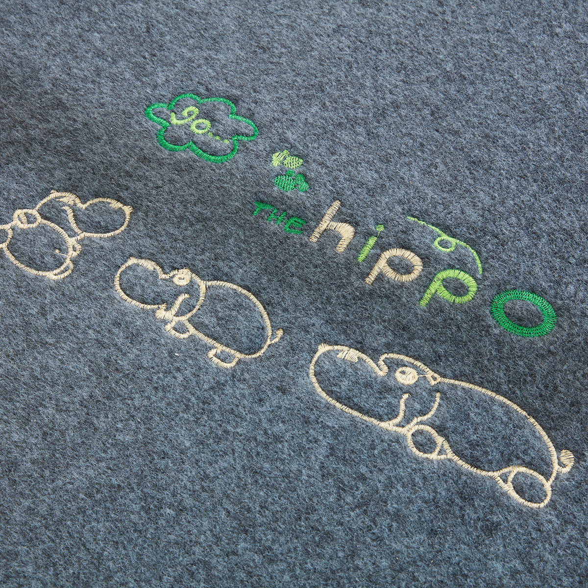 【家居】室外門墊 灰色 河馬