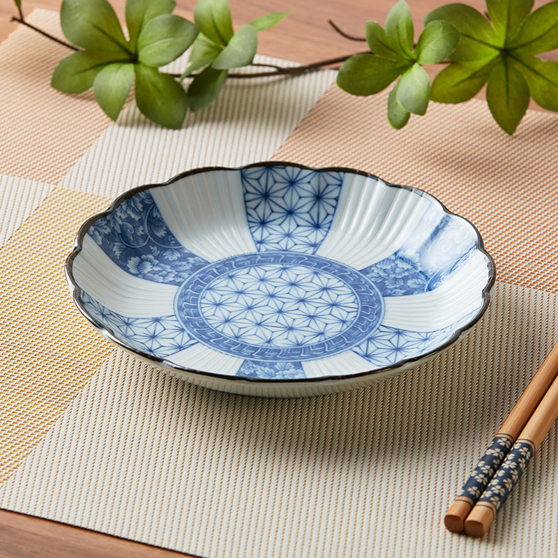 【家居】餐具 青花麻葉
