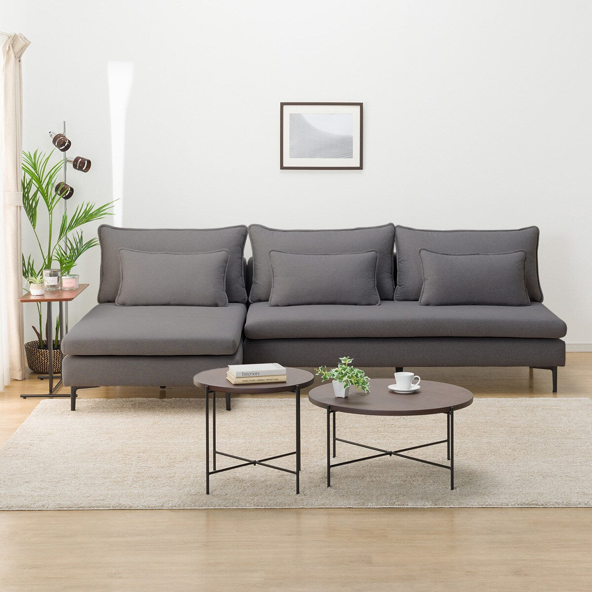 【傢俱】L型梳化 MS01L NSF 深灰