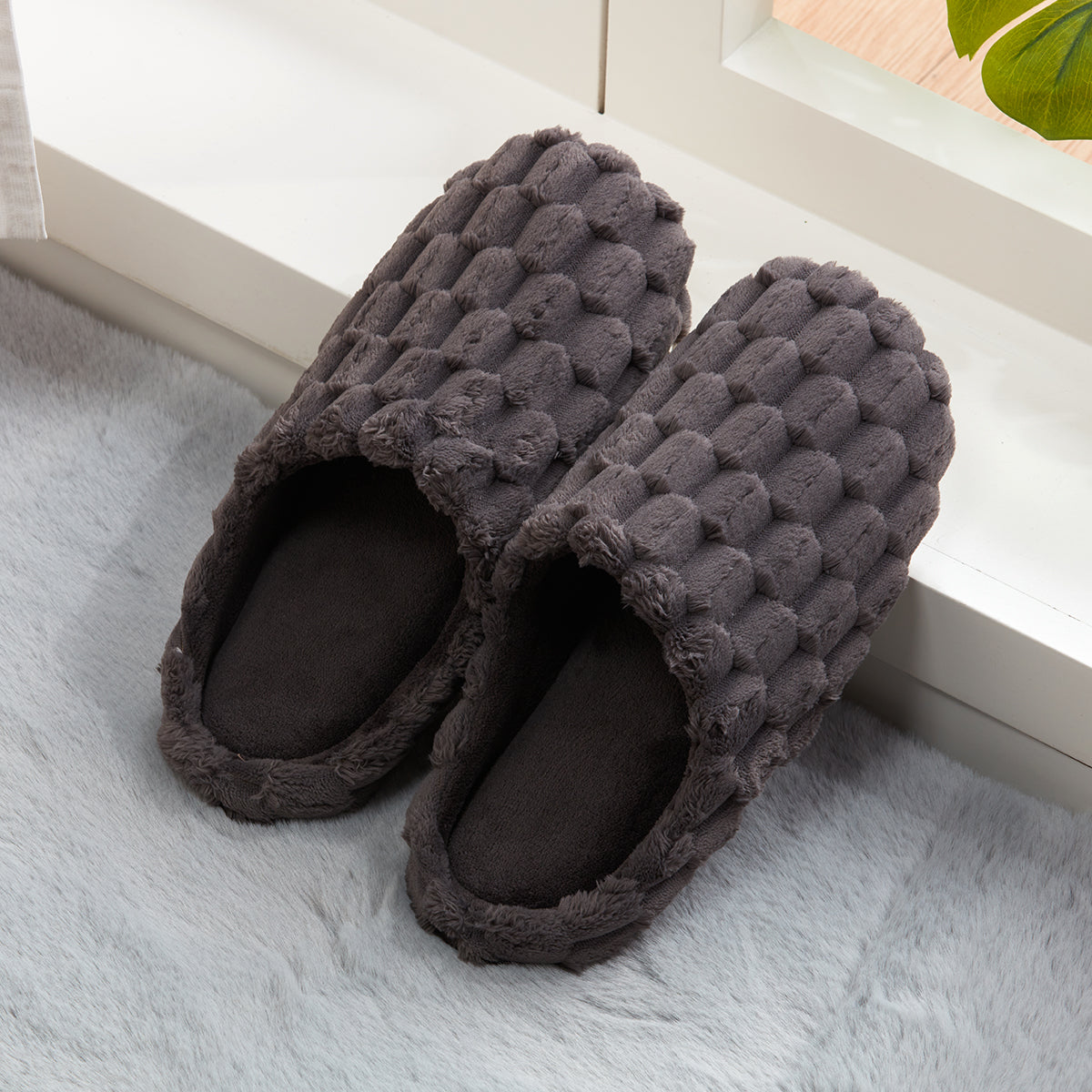 【家居】拖鞋 方形格 BK2401