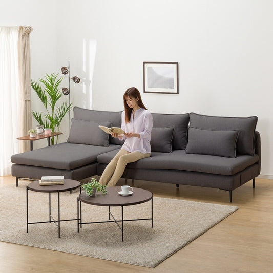 【傢俱】L型梳化 MS01L NSF 深灰