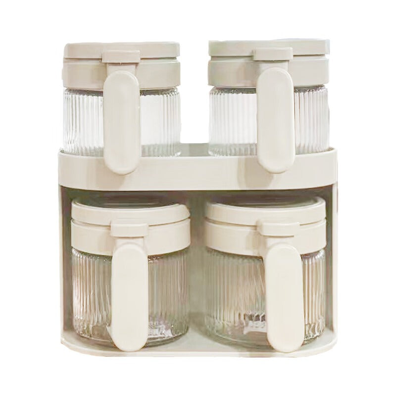 【家居】按壓彈蓋調料盒 5件套 WH