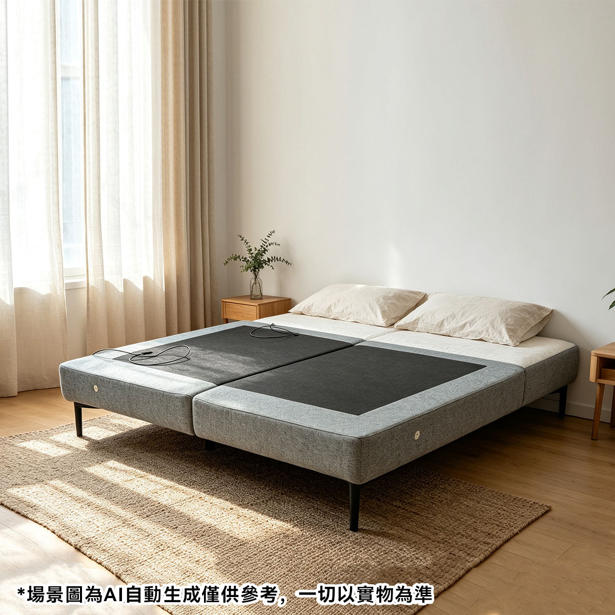 【傢俱】無床頭床 路特1 灰色