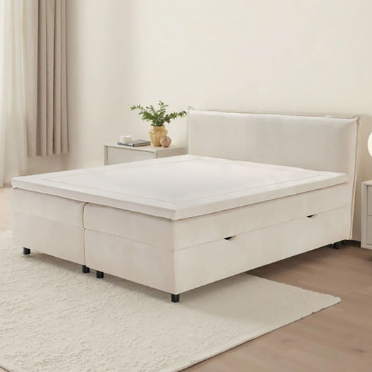 【傢俱】單人收納床/床褥 XM08C 米色