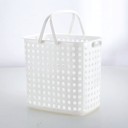 【家居】白色提手洗衣籃