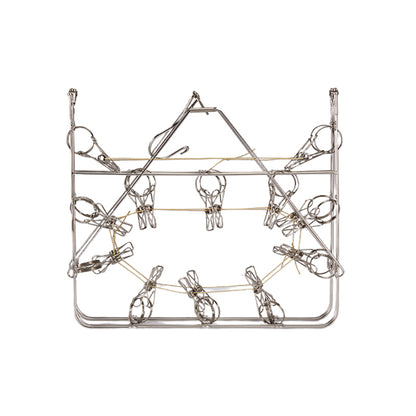 【家居】不銹鋼摺疊衣架24P