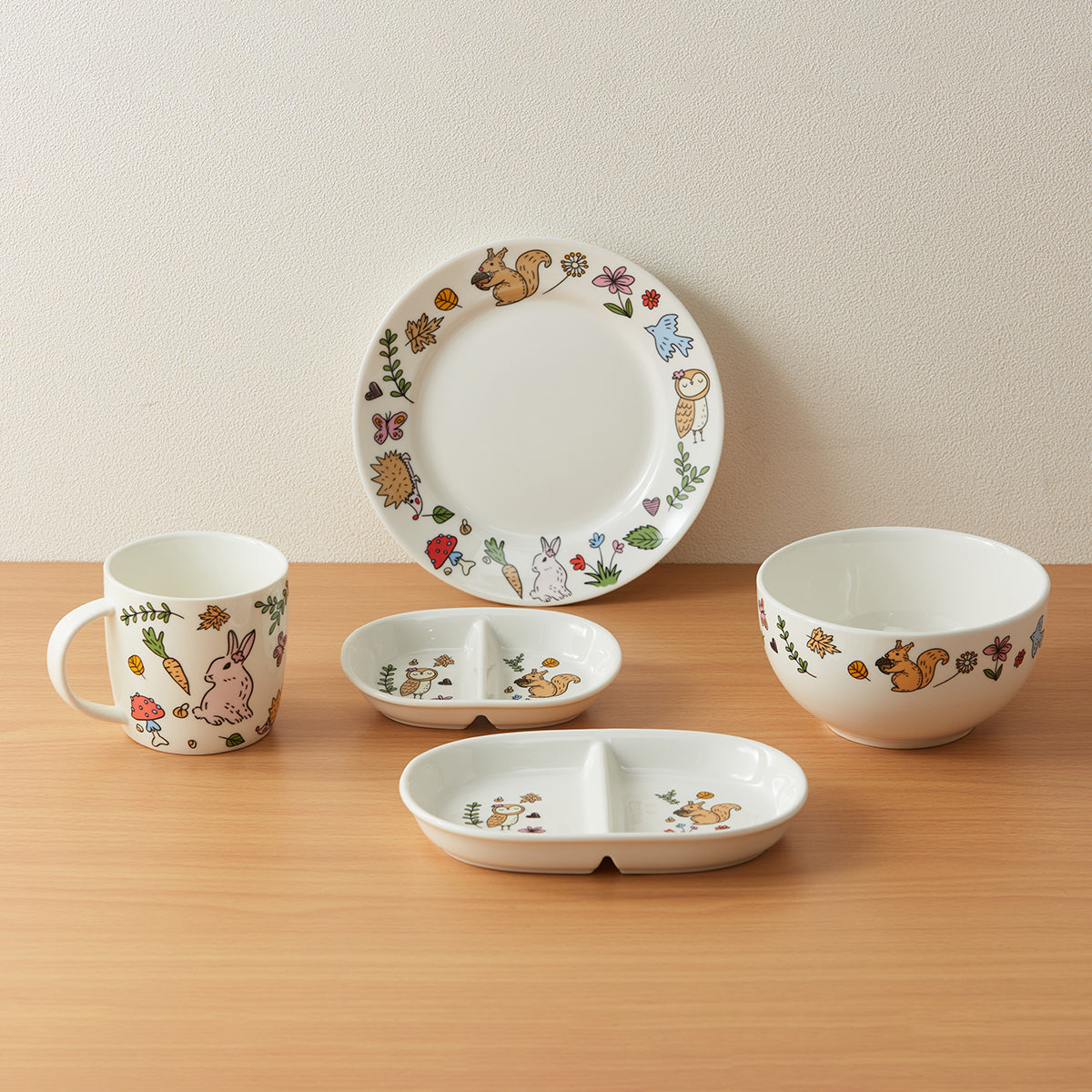 【家居】兒童餐具5件套 田園