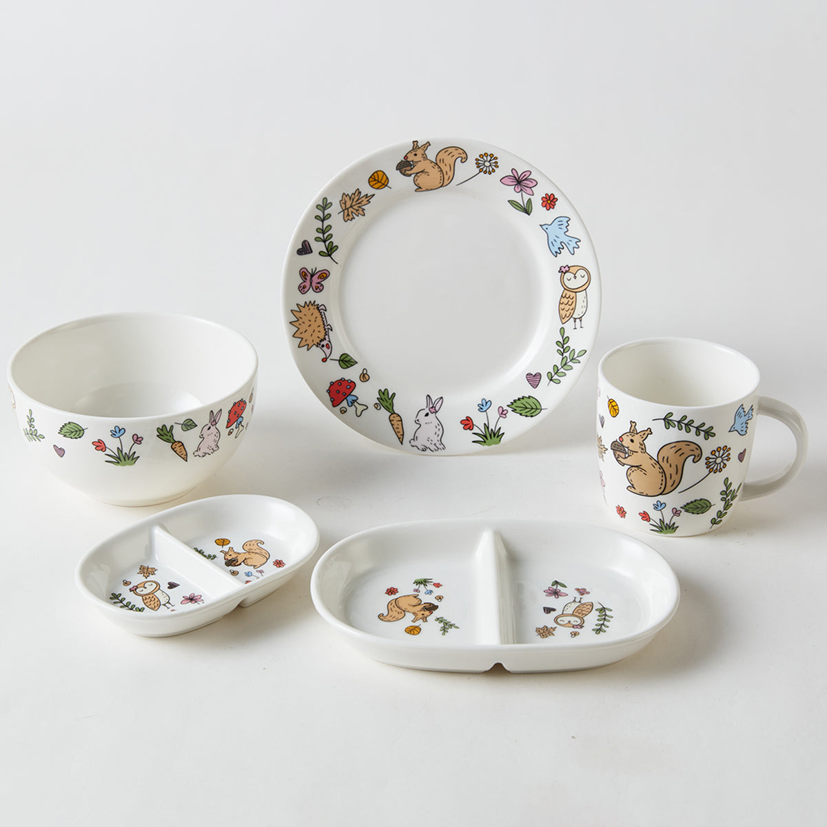 【家居】兒童餐具5件套 田園
