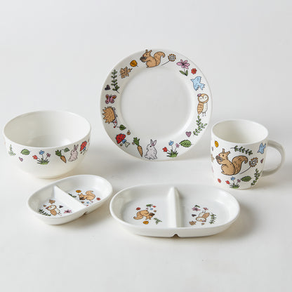 【家居】兒童餐具5件套 田園