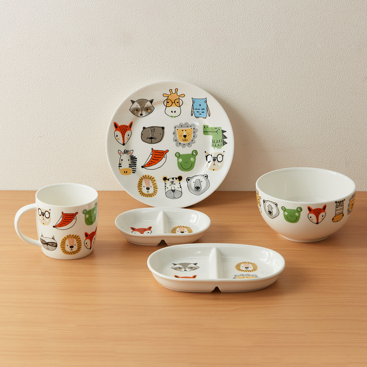 【家居】兒童餐具5件套 動物園