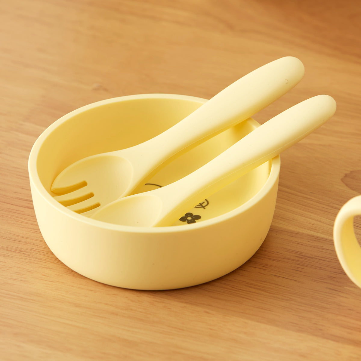 【家居】矽膠兒童餐具5件套 小肥啾圖案