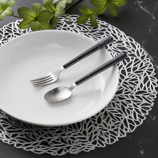 【家居】匙羹叉餐刀2/3件套 黑色大理石紋