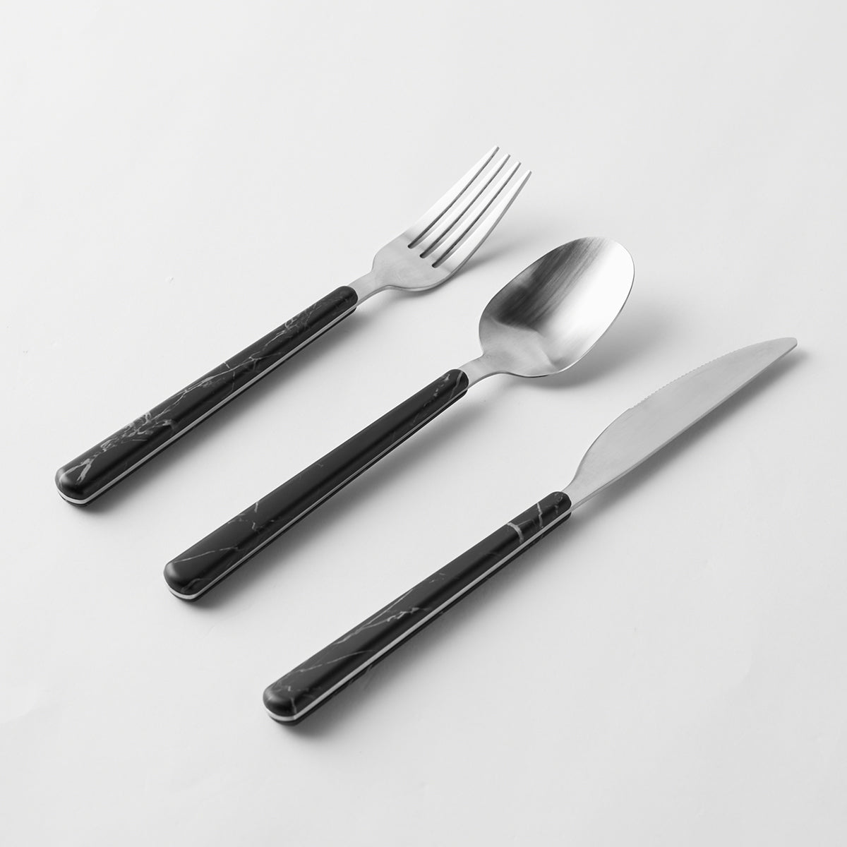 【家居】匙羹叉餐刀2/3件套 黑色大理石紋