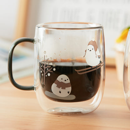 【家居】雙層玻璃馬克杯