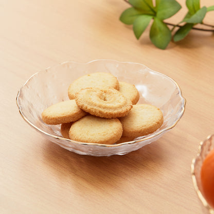 【家居】25cm玻璃深碟 金線