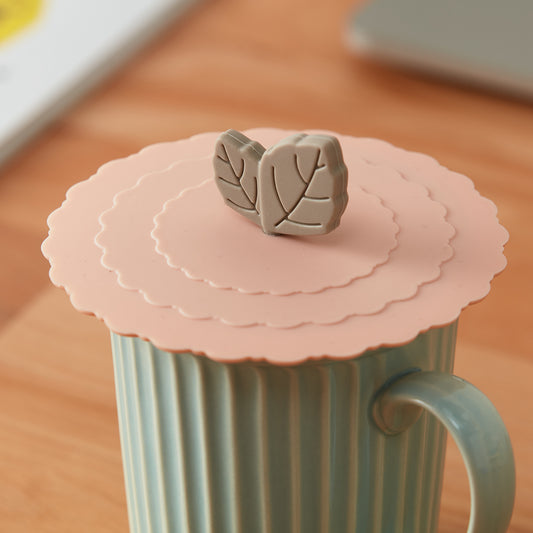 【家居】矽膠杯蓋 樹葉/向日葵