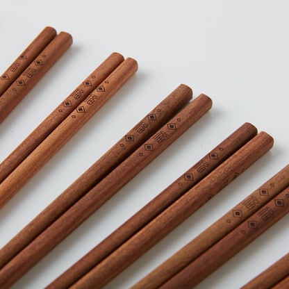 【家居】無漆紫檀木筷10對組