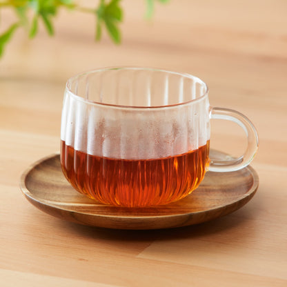 【家居】耐熱玻璃杯碟組 南瓜系列 420ml