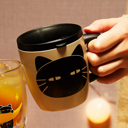 【家居】連蓋不銹鋼杯 喵呜