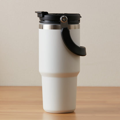 【家居】手提車載雙飲口杯 白色