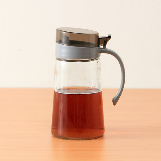 【家居】玻璃油壺600ml 黑色