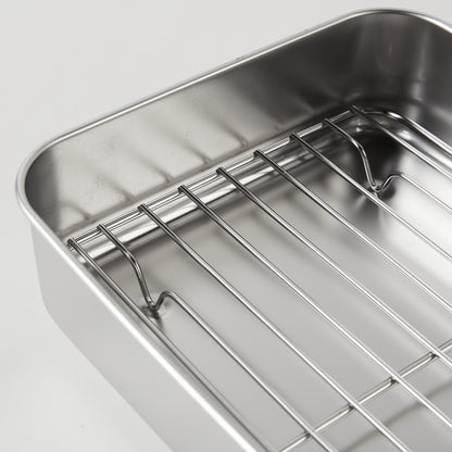 【家居】不銹鋼連蓋長方盤