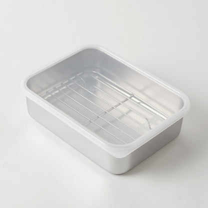 【家居】不銹鋼連蓋長方盤