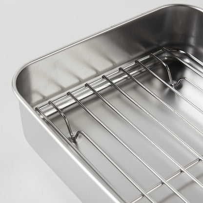 【家居】不銹鋼連蓋長方盤