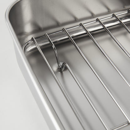 【家居】不銹鋼連蓋長方盤