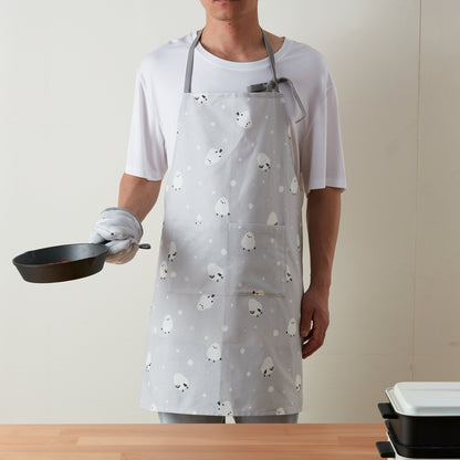 【家居】圍裙/廚房手套 小肥啾 灰色