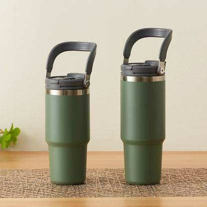 【家居】手提車載雙飲口杯 白色