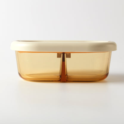 【家居】高硼矽玻璃便當盒2分格 BE