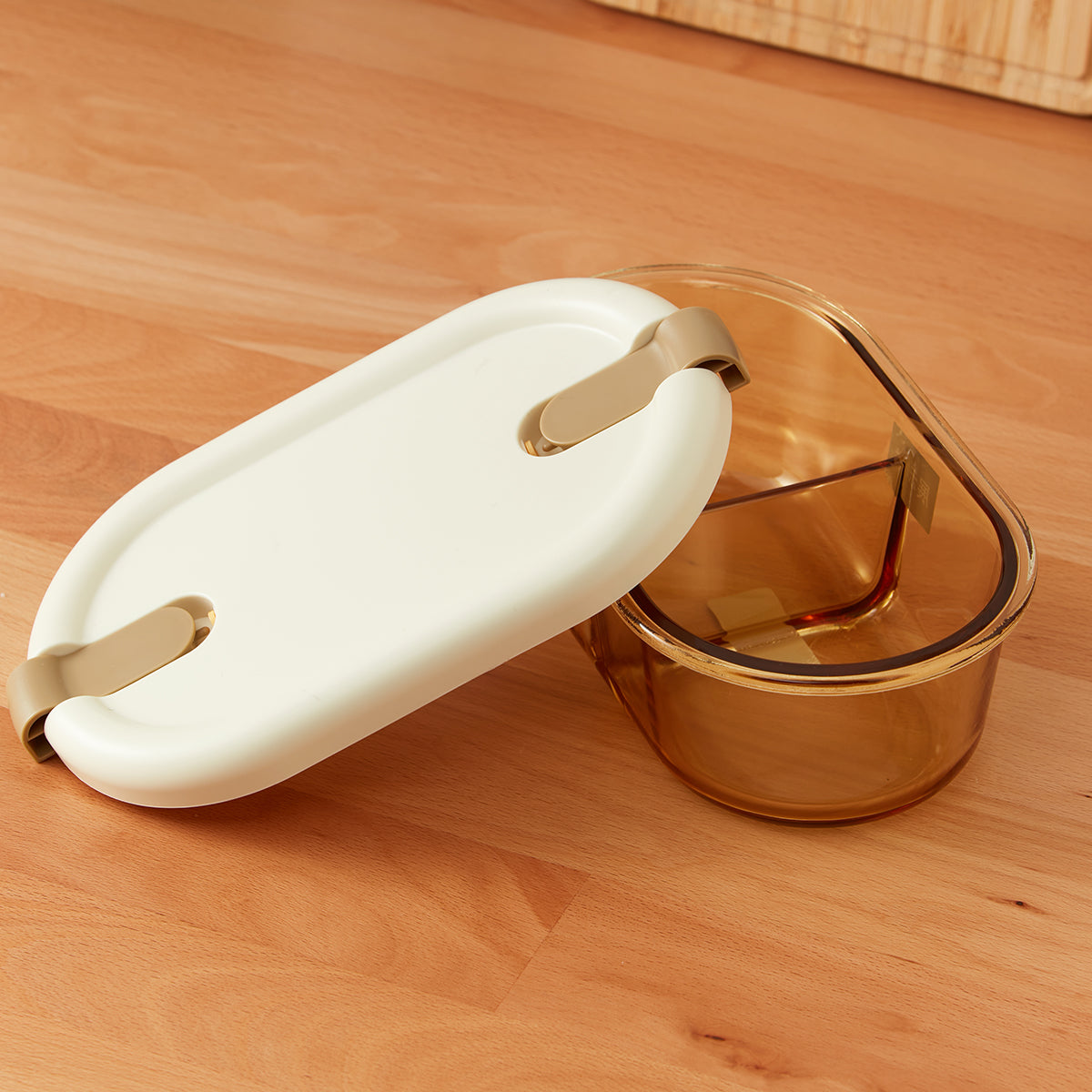 【家居】高硼矽玻璃便當盒2分格 BE