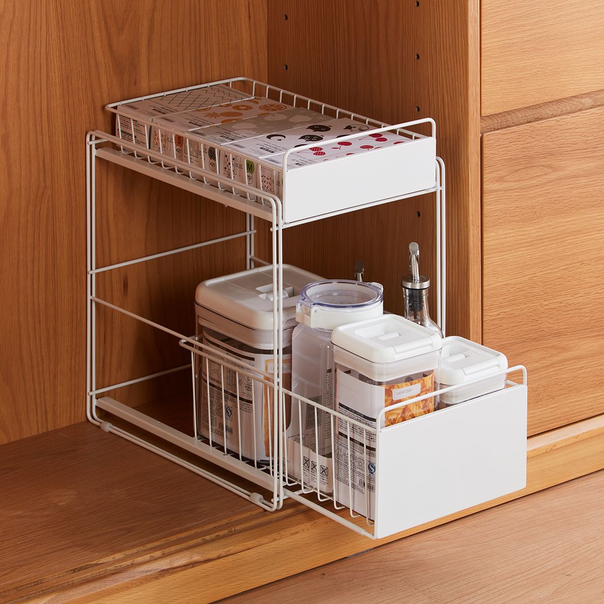 【家居】鐵製水槽下滑動收納架