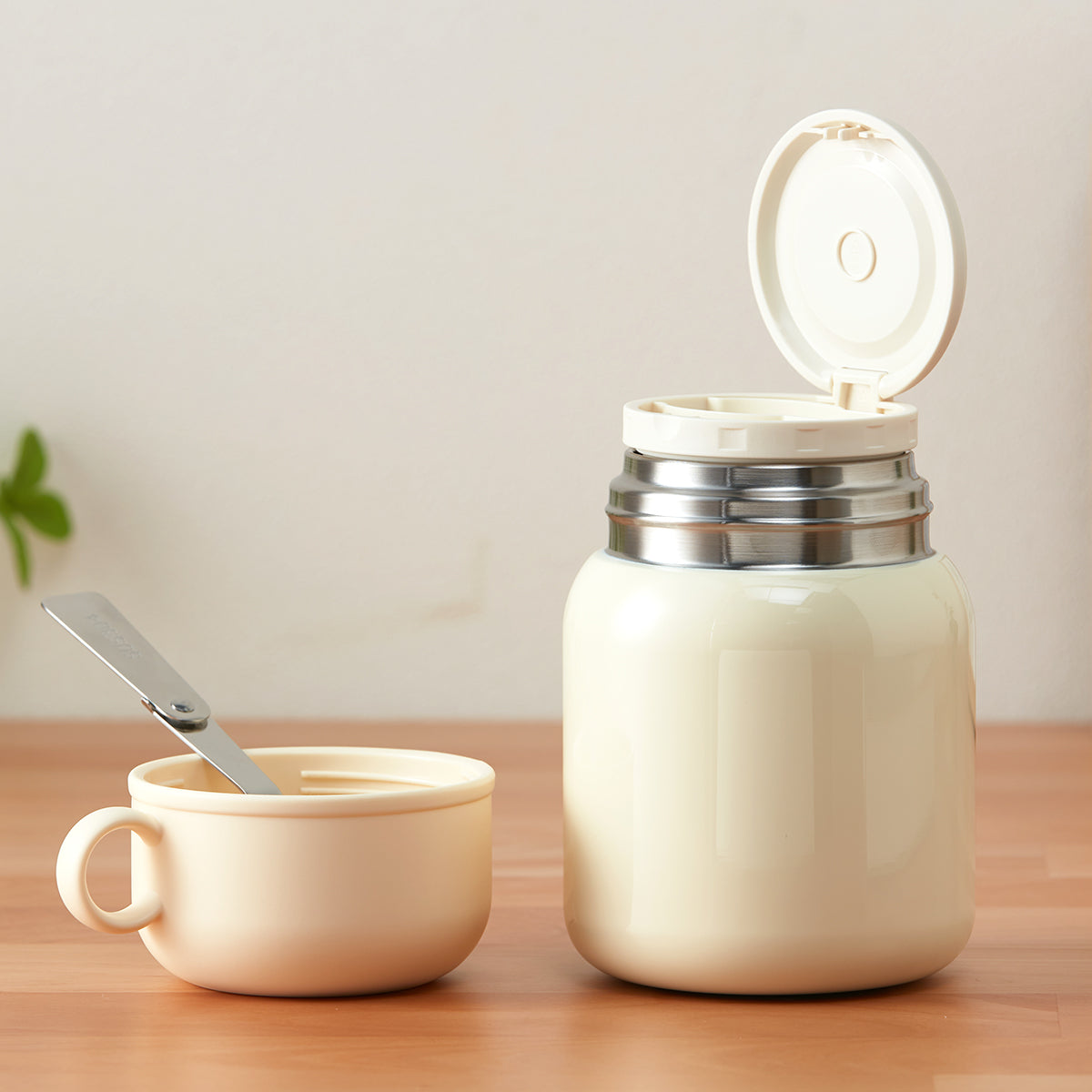 【家居】攜大容量燜燒罐 500mL 米色