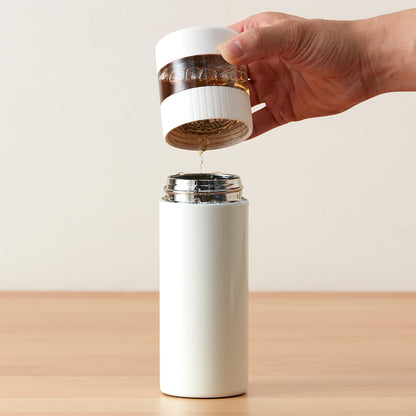 【家居】茶水分離不銹鋼保溫杯 460mL