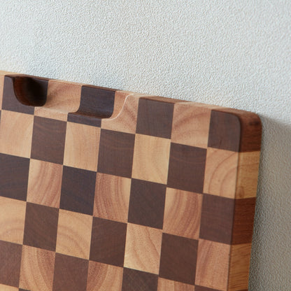 【家居】棋盤格木砧板