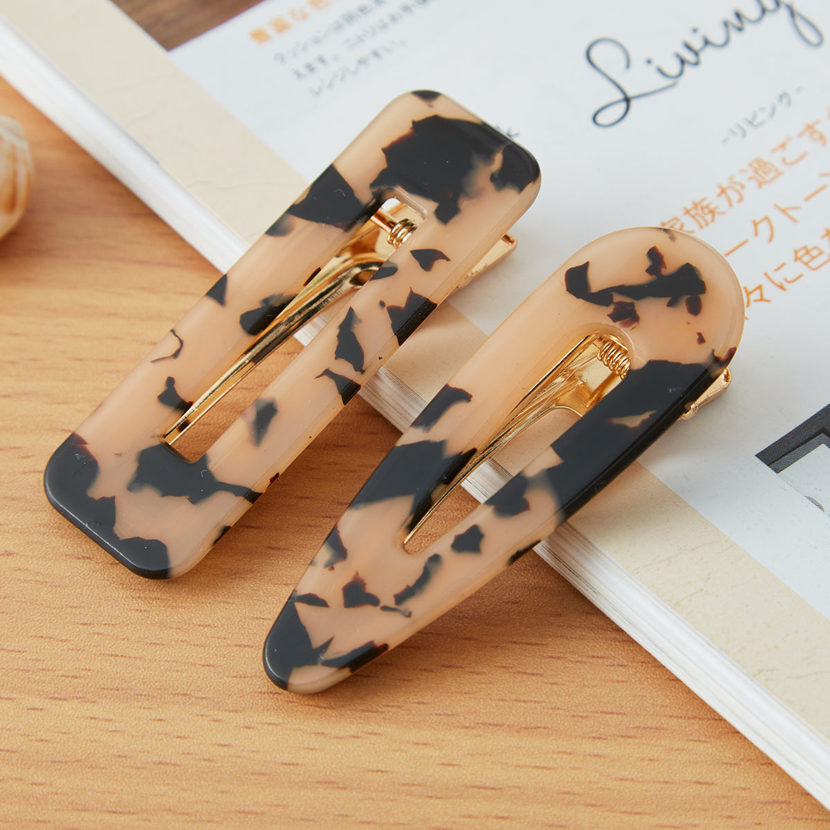 【家居】潑墨紋碎髮劉海夾 2P