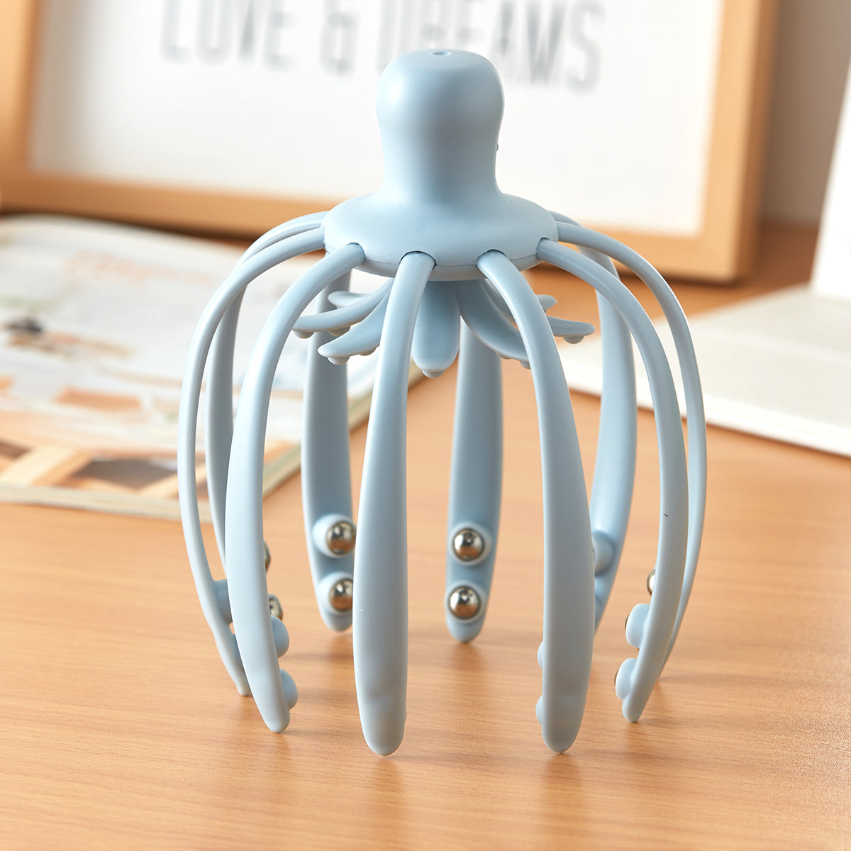 【家居】雙滾珠八爪魚頭部按摩器